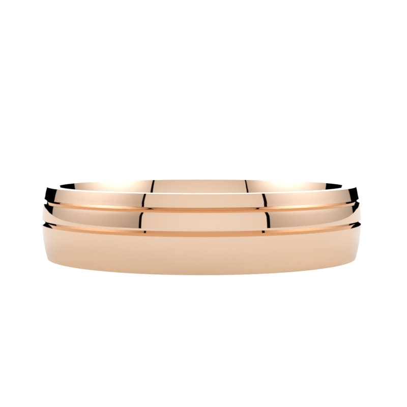 Minimalistyczne obrączki ślubne złoto różowe 585